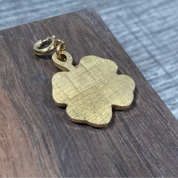 Vintage Monet Gold Four-Leaf Clover Pendant Charm - Picture 5 of 9